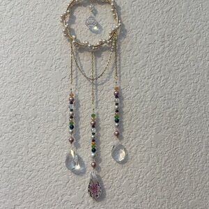 Murano Art glass & glass pearl Suncatcher